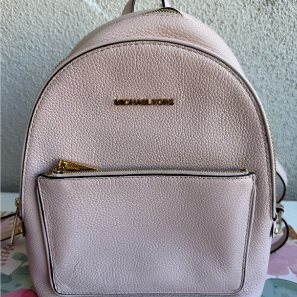 Michael Kors Handbags - Michael Kors Blush Pebbled Leather Mini Backpack with Gold Hardware